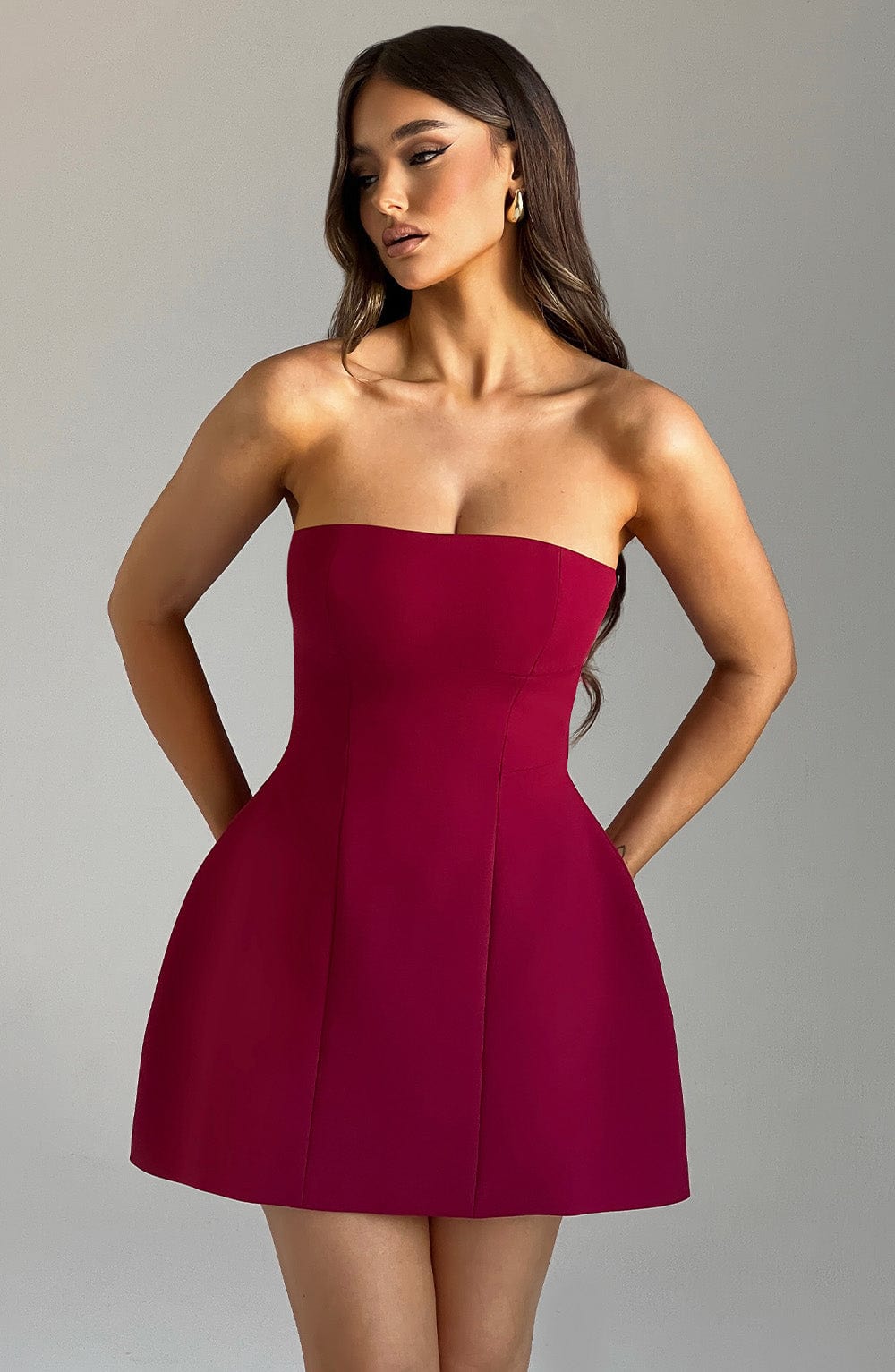 Asha Mini Dress - Wine Avalabel