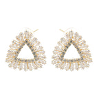 Aurore Triangle Crystal-Embellished Earrings Avalabel