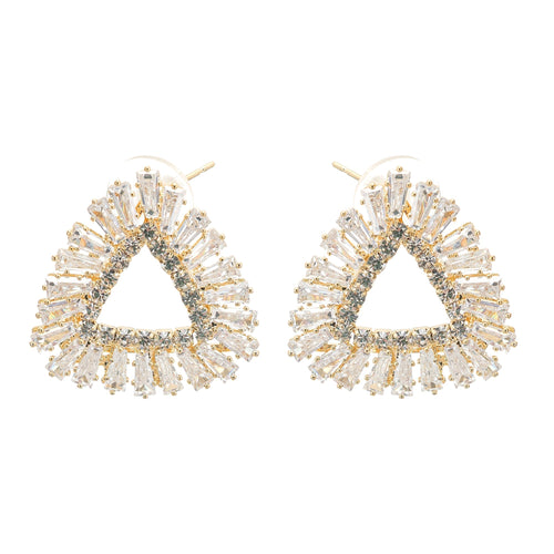 Aurore Triangle Crystal-Embellished Earrings Avalabel