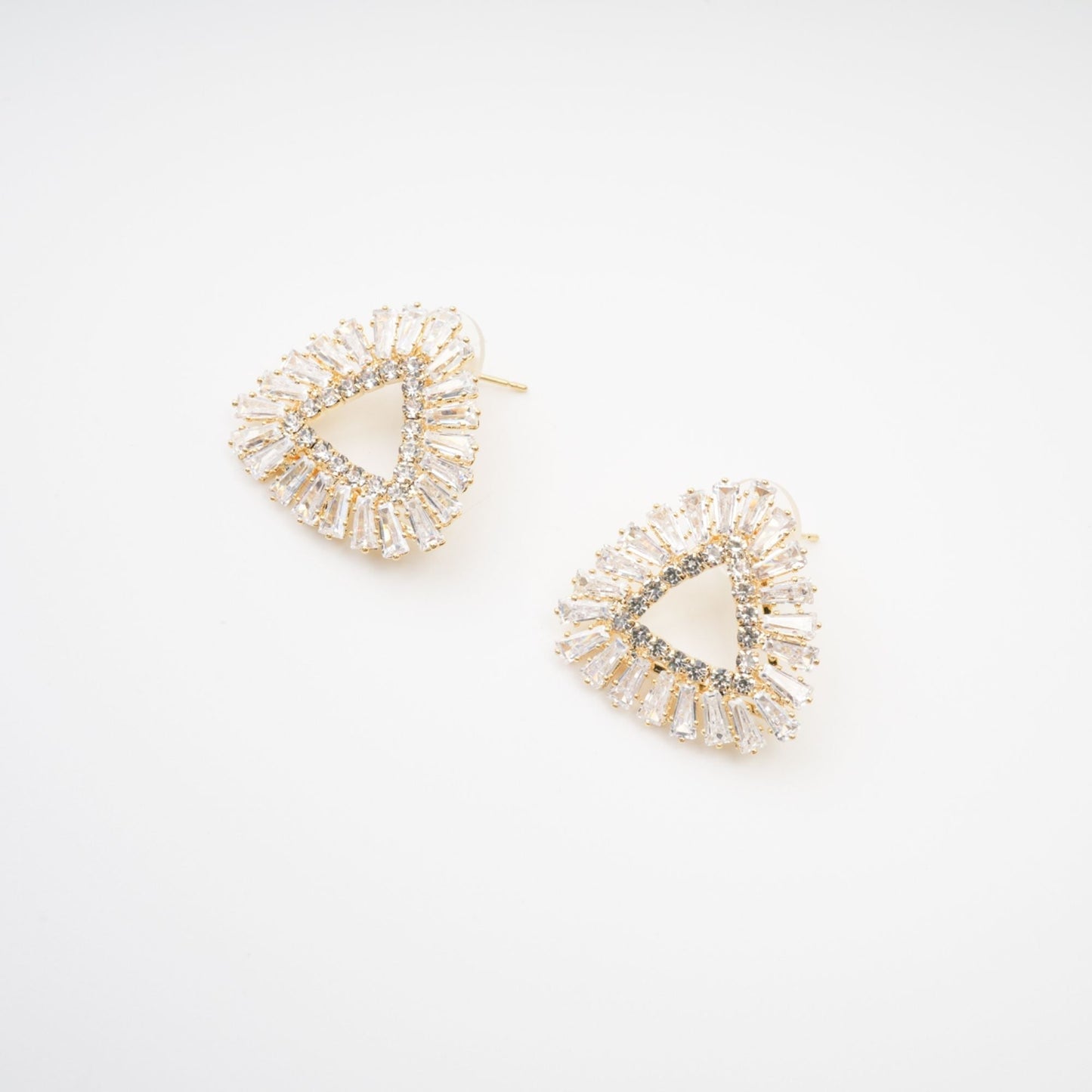 Aurore Triangle Crystal-Embellished Earrings Avalabel
