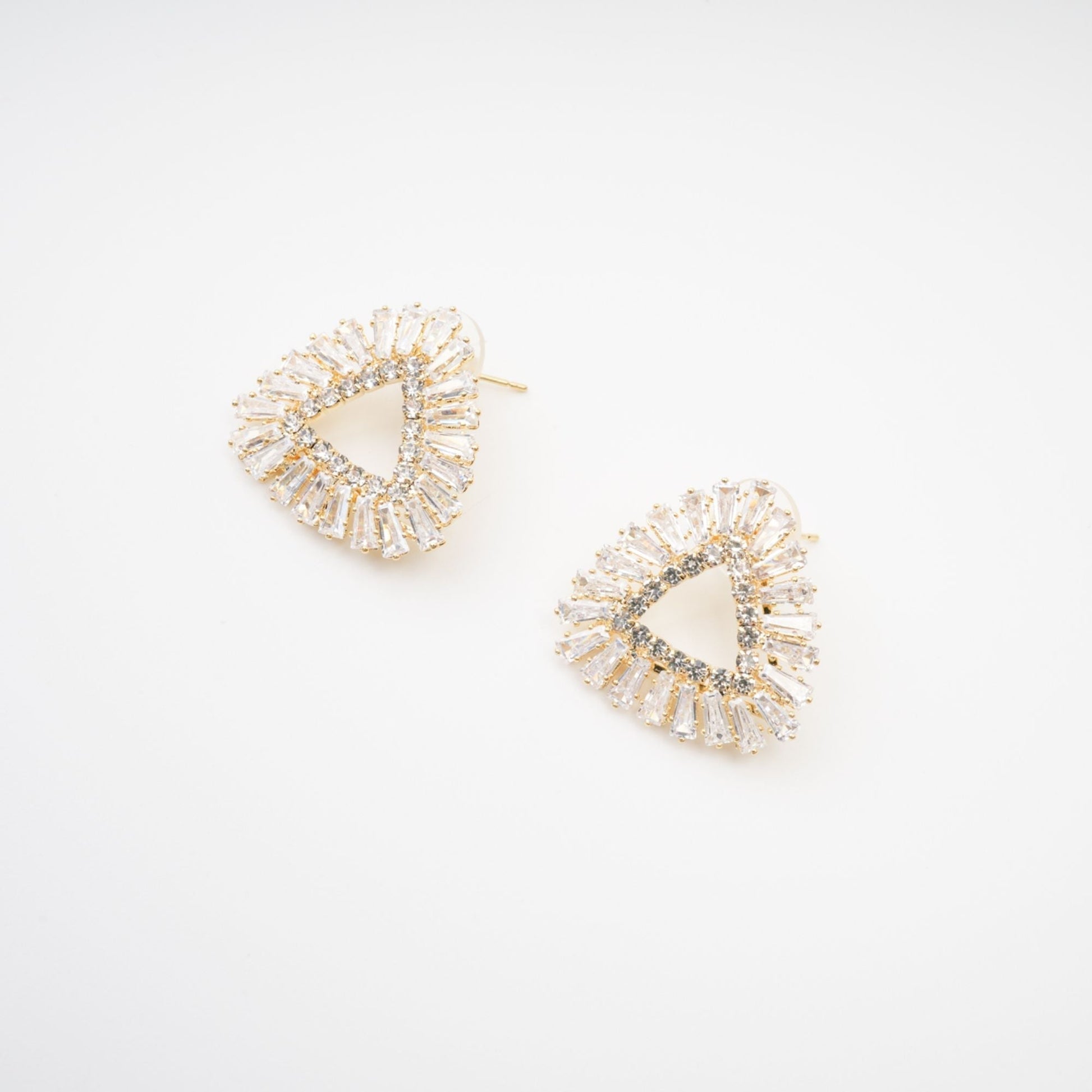 Aurore Triangle Crystal-Embellished Earrings Avalabel