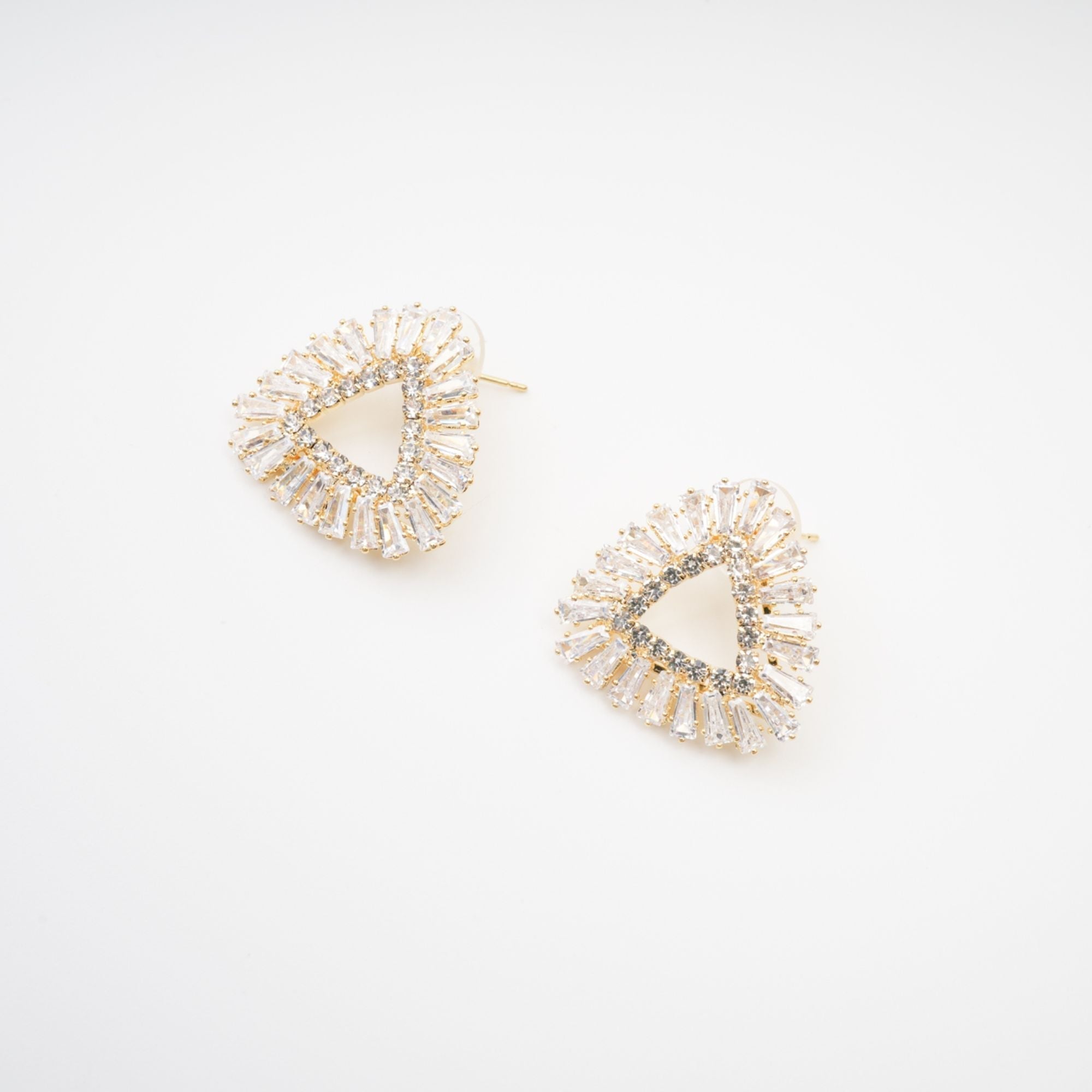 Aurore Triangle Crystal-Embellished Earrings Avalabel