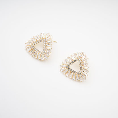 Aurore Triangle Crystal-Embellished Earrings Avalabel