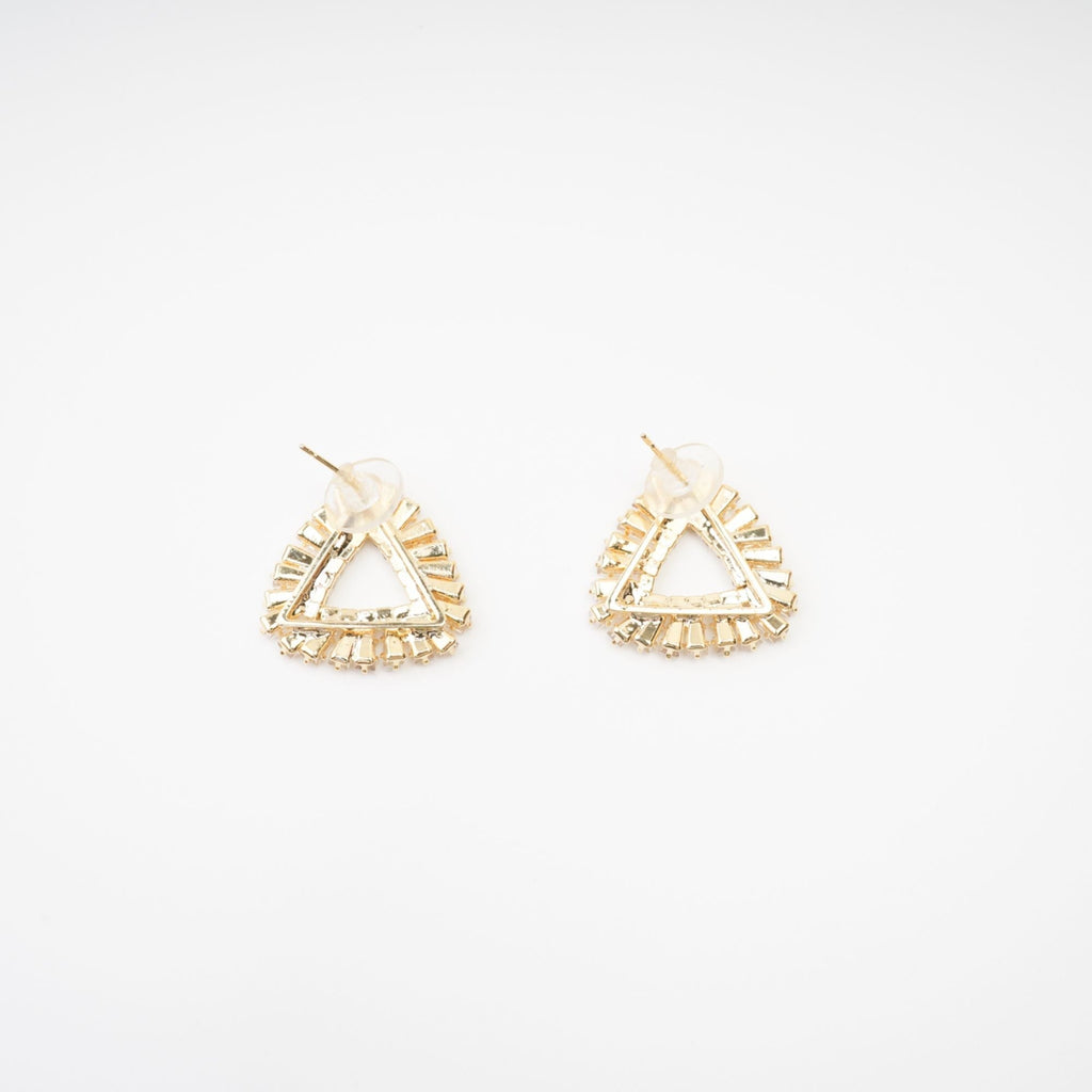 Aurore Triangle Crystal-Embellished Earrings Avalabel