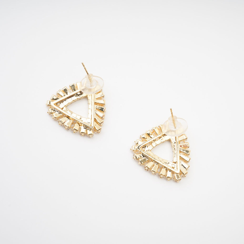 Aurore Triangle Crystal-Embellished Earrings Avalabel