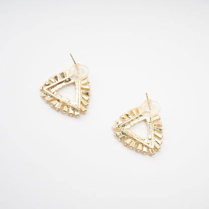 Aurore Triangle Crystal-Embellished Earrings Avalabel
