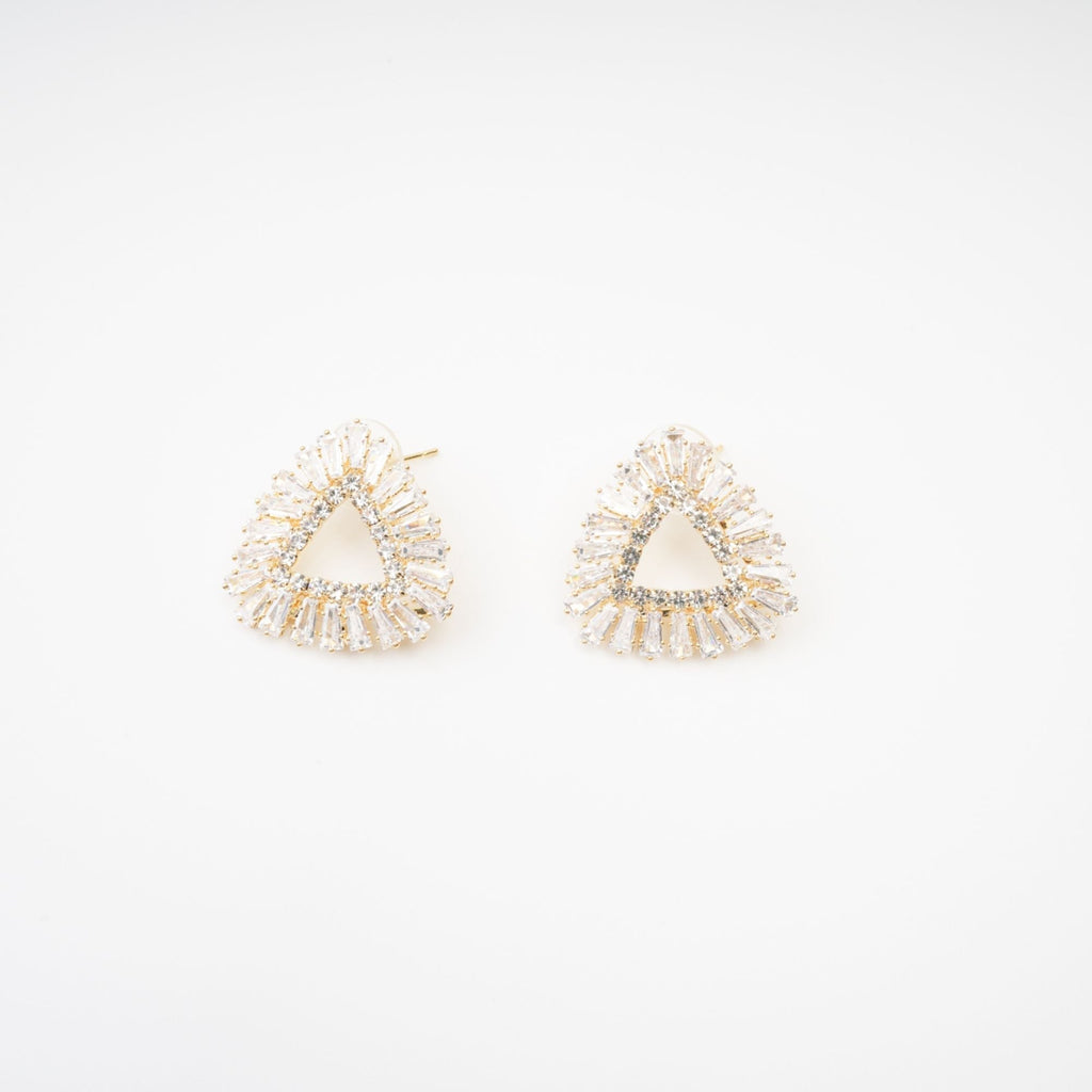 Aurore Triangle Crystal-Embellished Earrings Avalabel