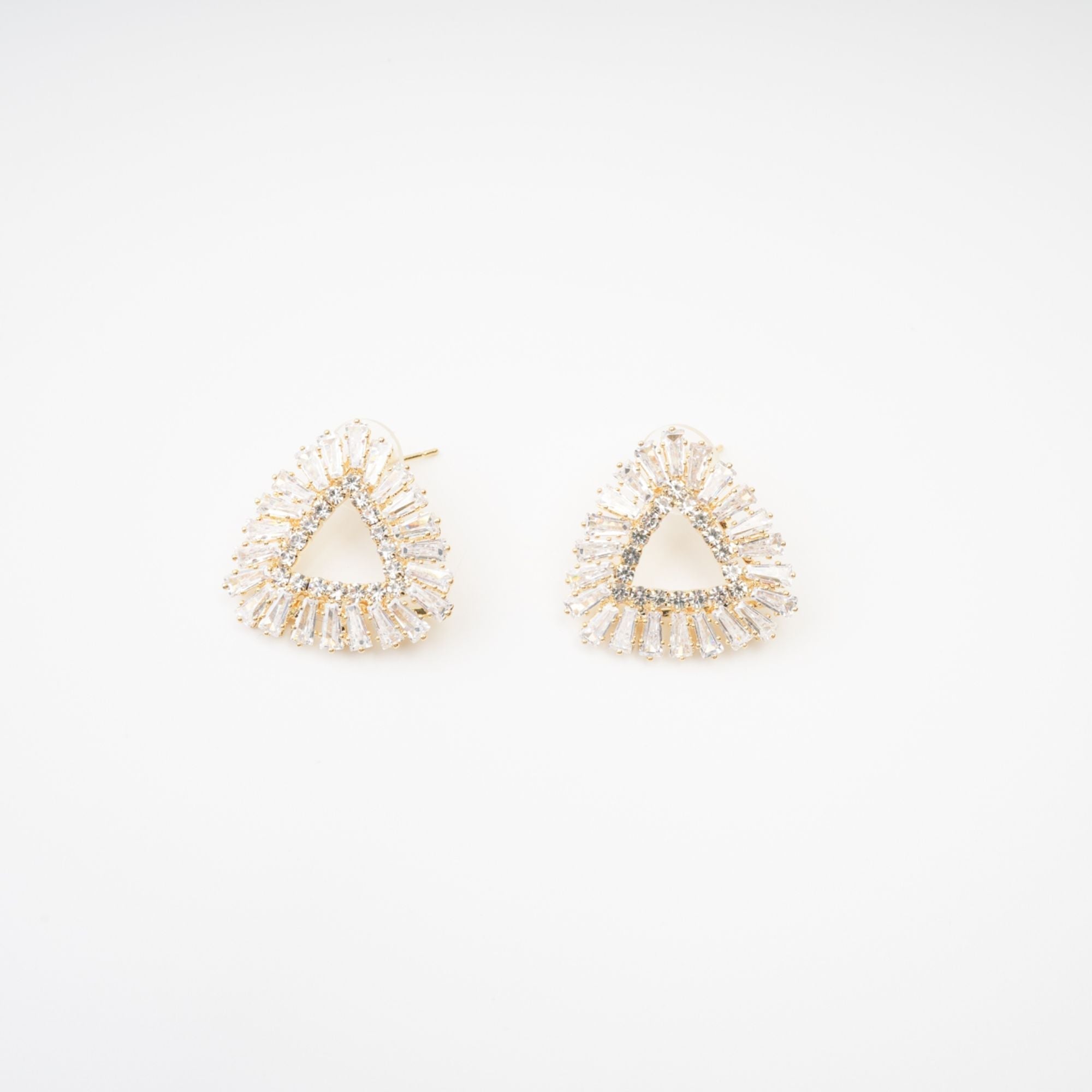 Aurore Triangle Crystal-Embellished Earrings Avalabel