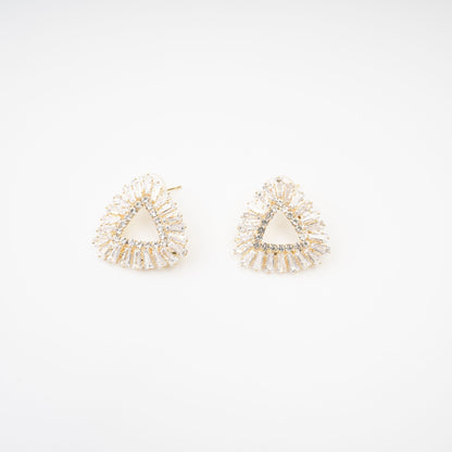 Aurore Triangle Crystal-Embellished Earrings Avalabel