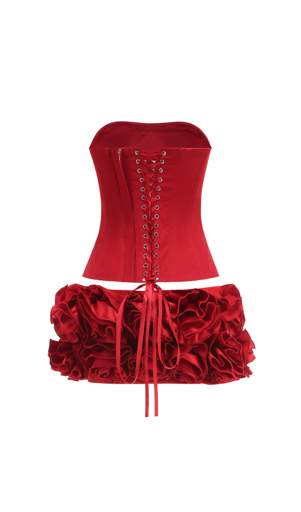 Clegg Red Corset Flower Two-Piece Set - Red Avalabel