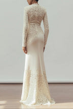 joanna white long sleeve Embroidered Maxi Dress Avalabel