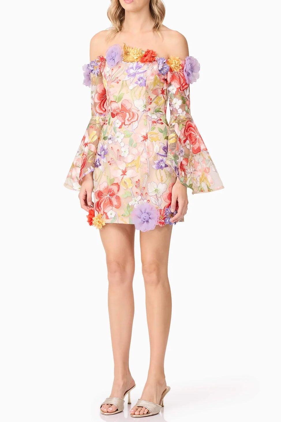 tabitha multicolor Off Shoulder Mini Dress in Floral Avalabel