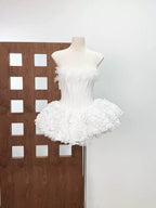 Strapless Petal Floral Corset A Line Dress Avalabel