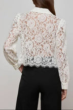 White 'Agence Anita Lace Blouse Top Avalabel