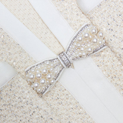 vicky Cream Sequin Knit Top