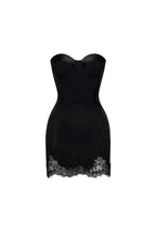 sherry black Cord Lace Bustier Mini dress Avalabel