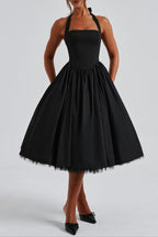Cressida Midi Dress - Black Avalabel