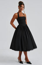 Cressida Midi Dress - Black Avalabel