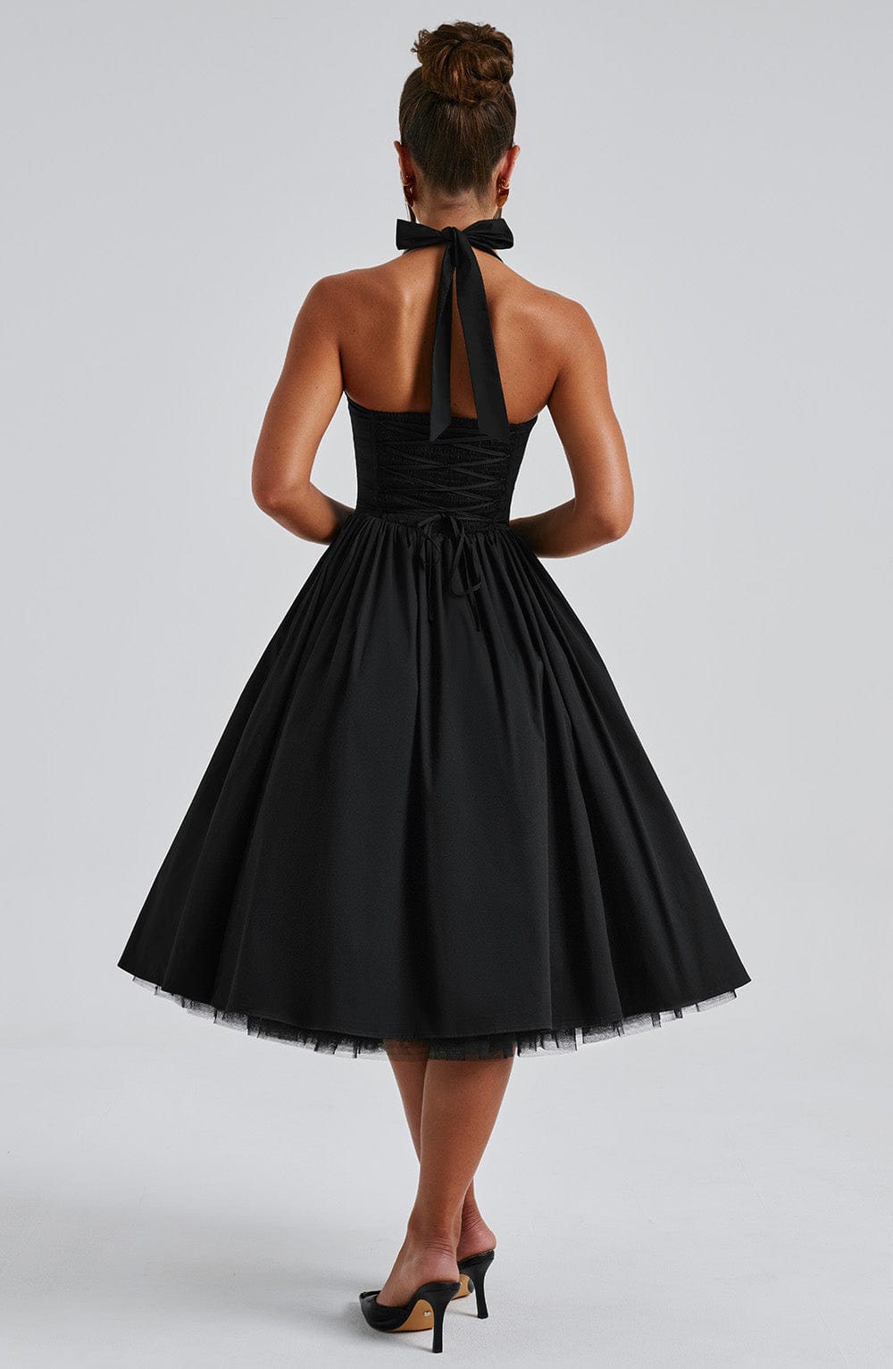 Cressida Midi Dress - Black Avalabel