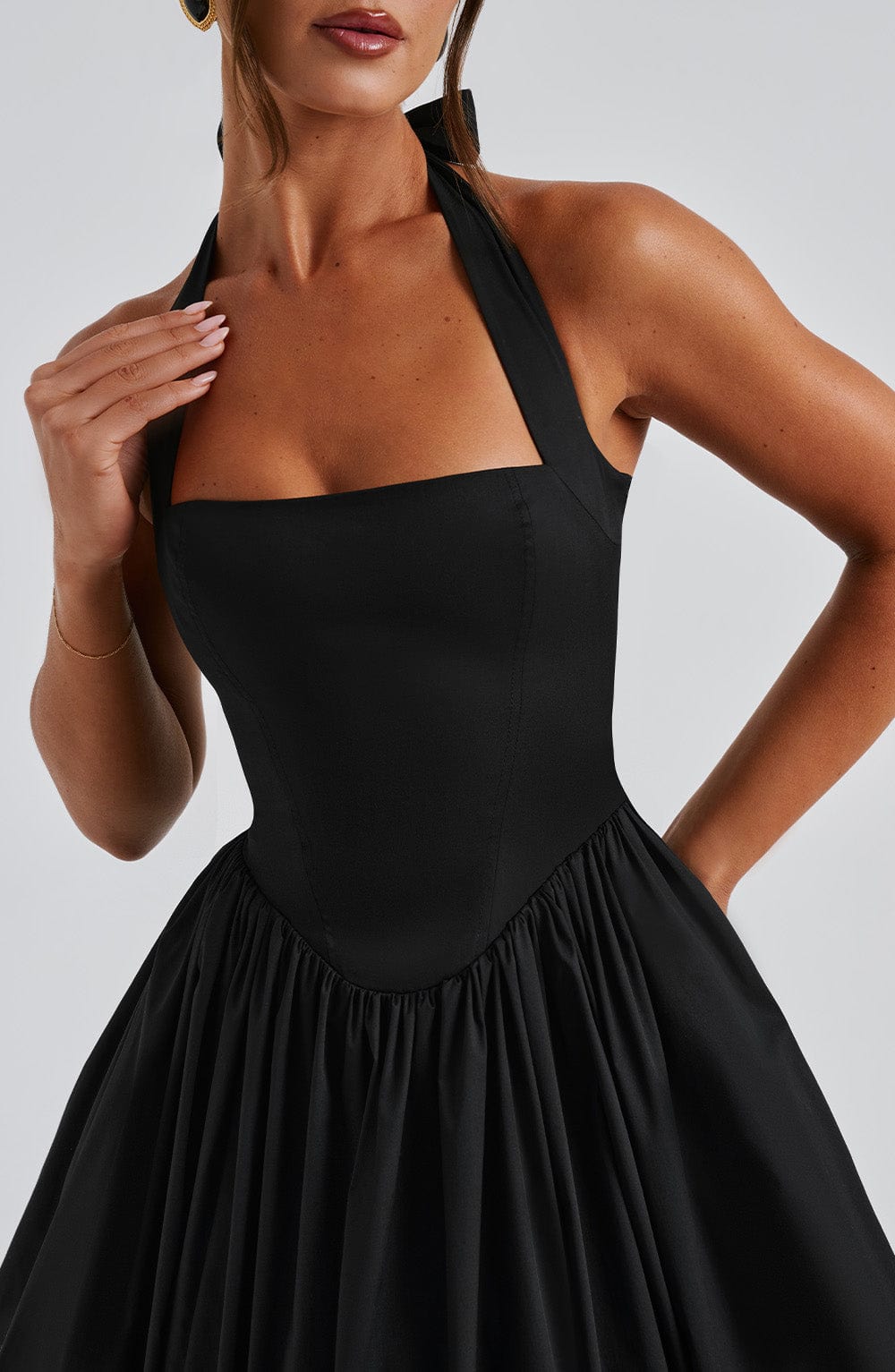 Cressida Midi Dress - Black Avalabel