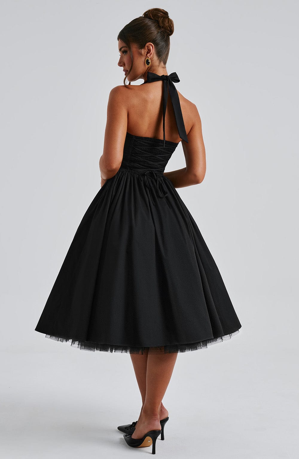 Cressida Midi Dress - Black Avalabel