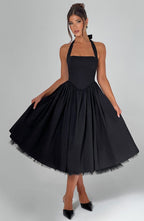 Cressida Midi Dress - Black Avalabel
