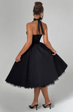 Cressida Midi Dress - Black Avalabel