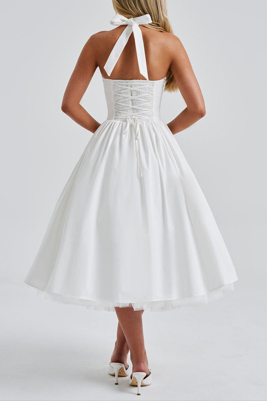 Cressida Midi Dress - Ivory Avalabel