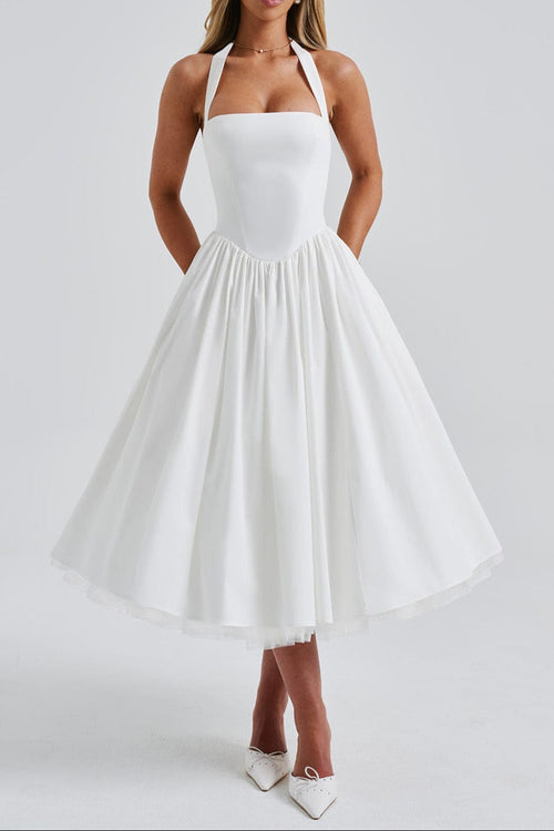 Cressida Midi Dress - Ivory Avalabel