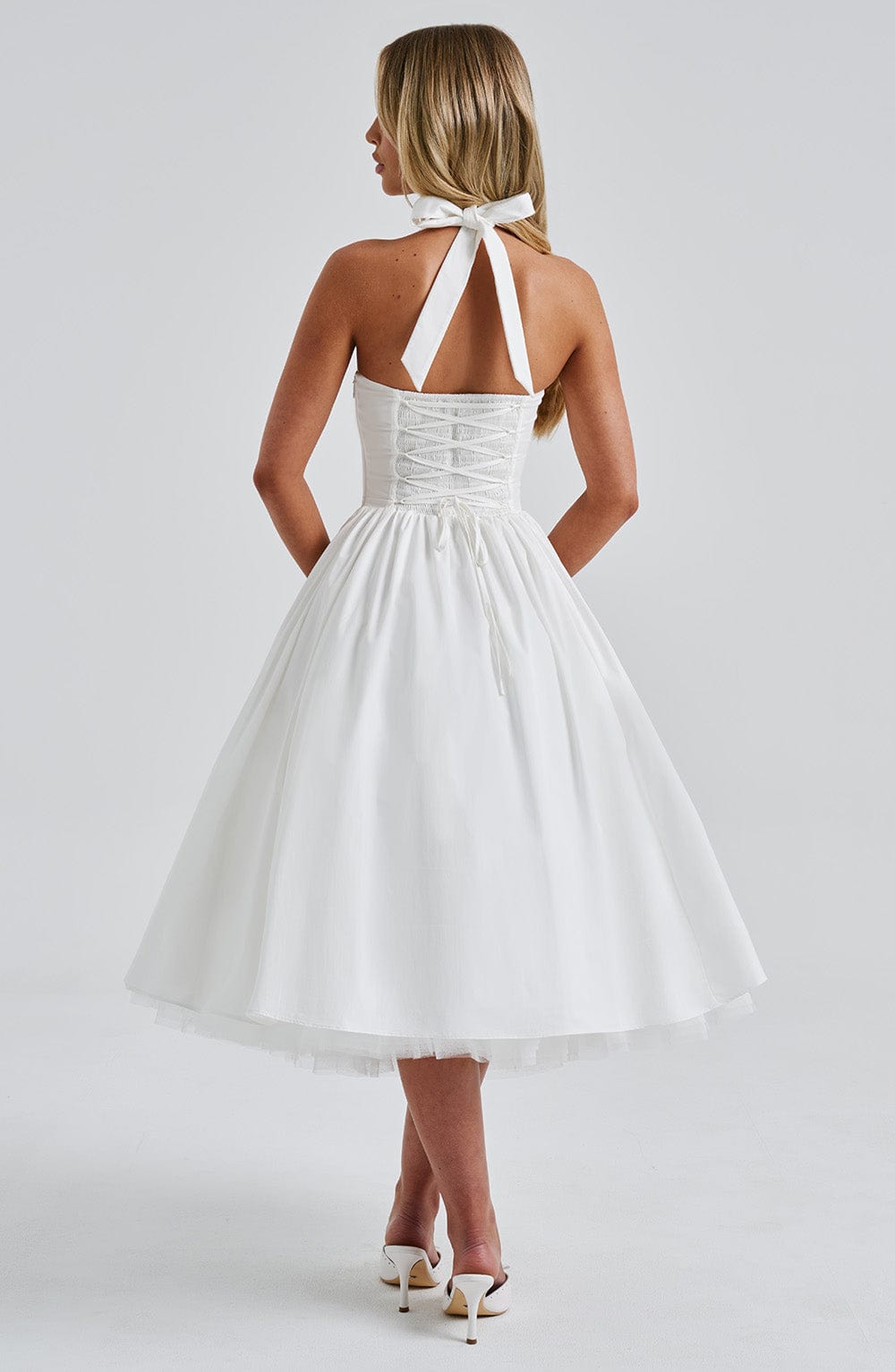 Cressida Midi Dress - Ivory Avalabel