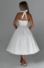 Cressida Midi Dress - Ivory Avalabel