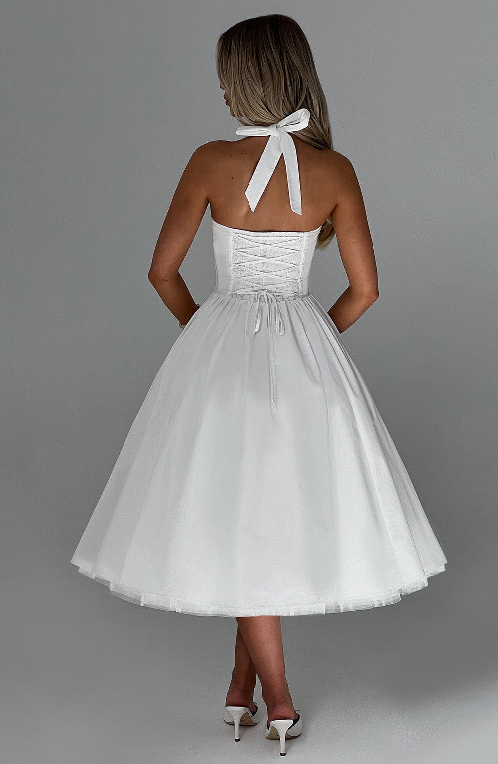 Cressida Midi Dress - Ivory Avalabel