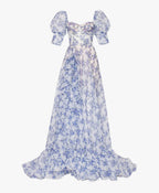 Blue Hydrangea maxi princess dress Avalabel