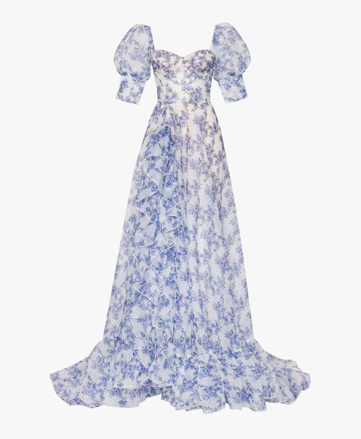Blue Hydrangea maxi princess dress Avalabel