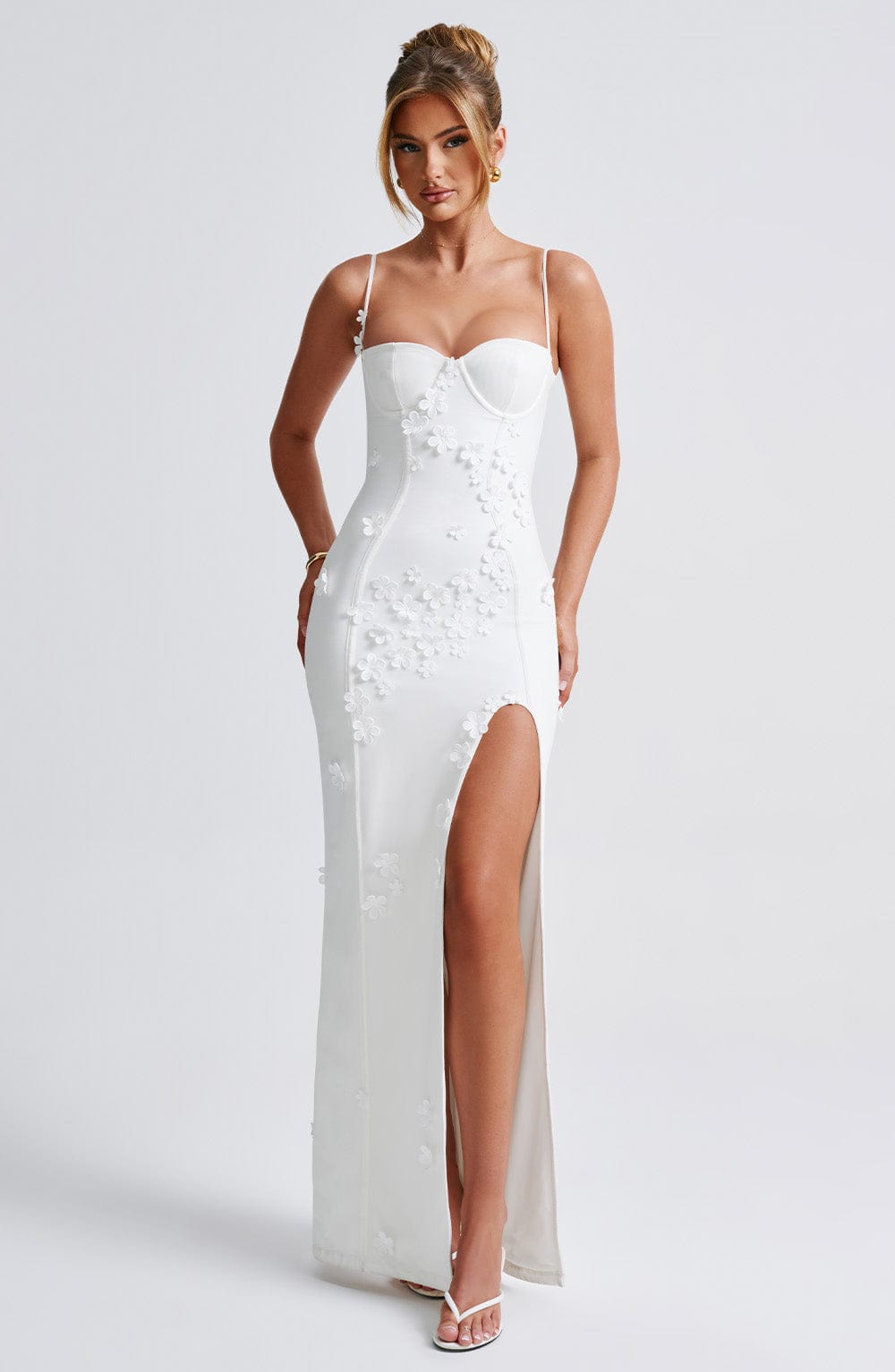 Dalary Maxi Dress - Ivory Lined Avalabel