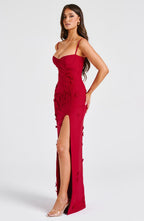 Dalary Maxi Dress - Red Lined Avalabel