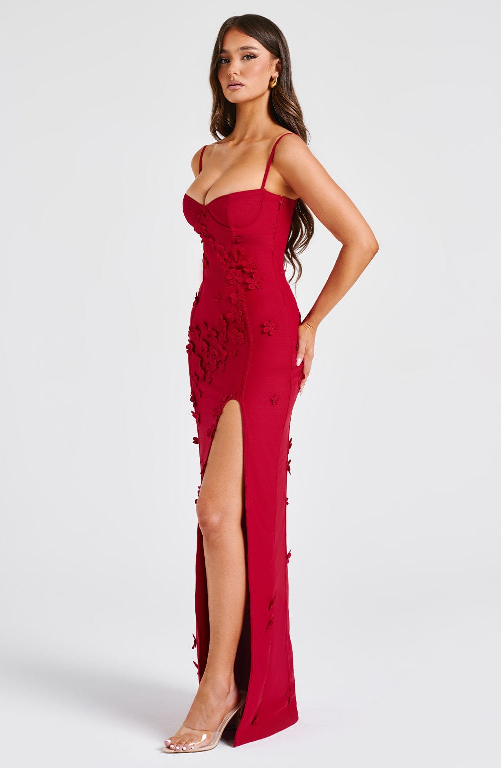 Dalary Maxi Dress - Red Lined Avalabel