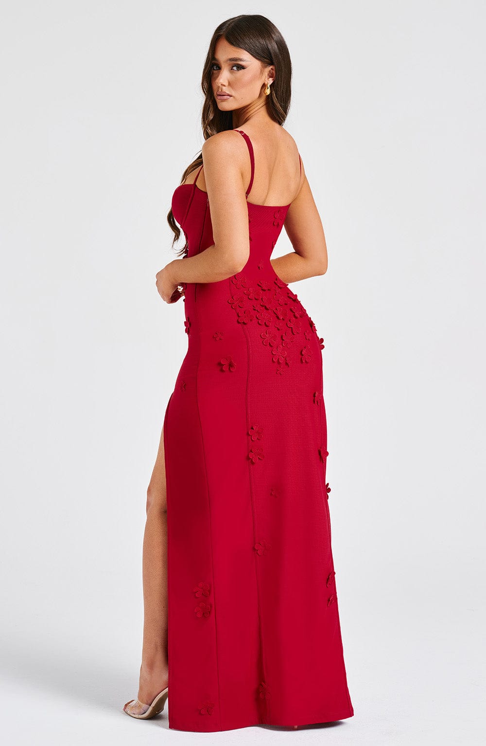 Dalary Maxi Dress - Red Lined Avalabel