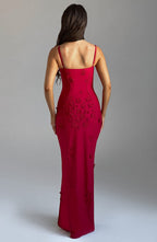 Dalary Maxi Dress - Red Lined Avalabel