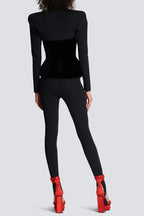 josephine Slim-fitting bustier jacket in black Avalabel