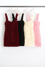 Floral Applique Square Neck Mini Dress Soraya