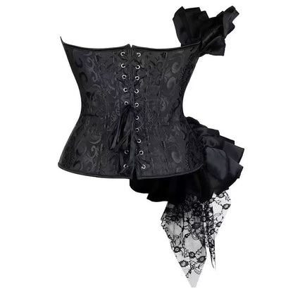 Retro satin STRAPLESS CORSET TOP