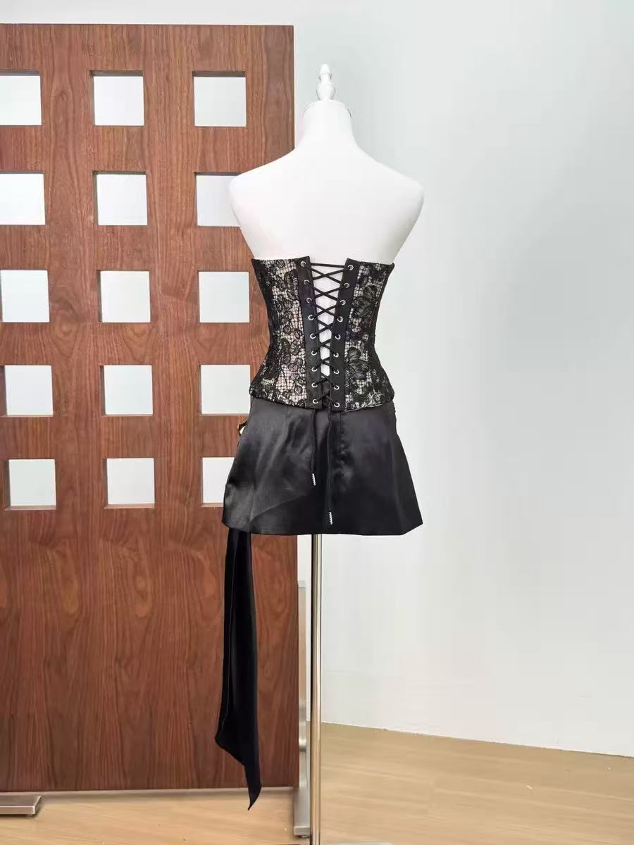 Strapless Black mini dress Avalabel