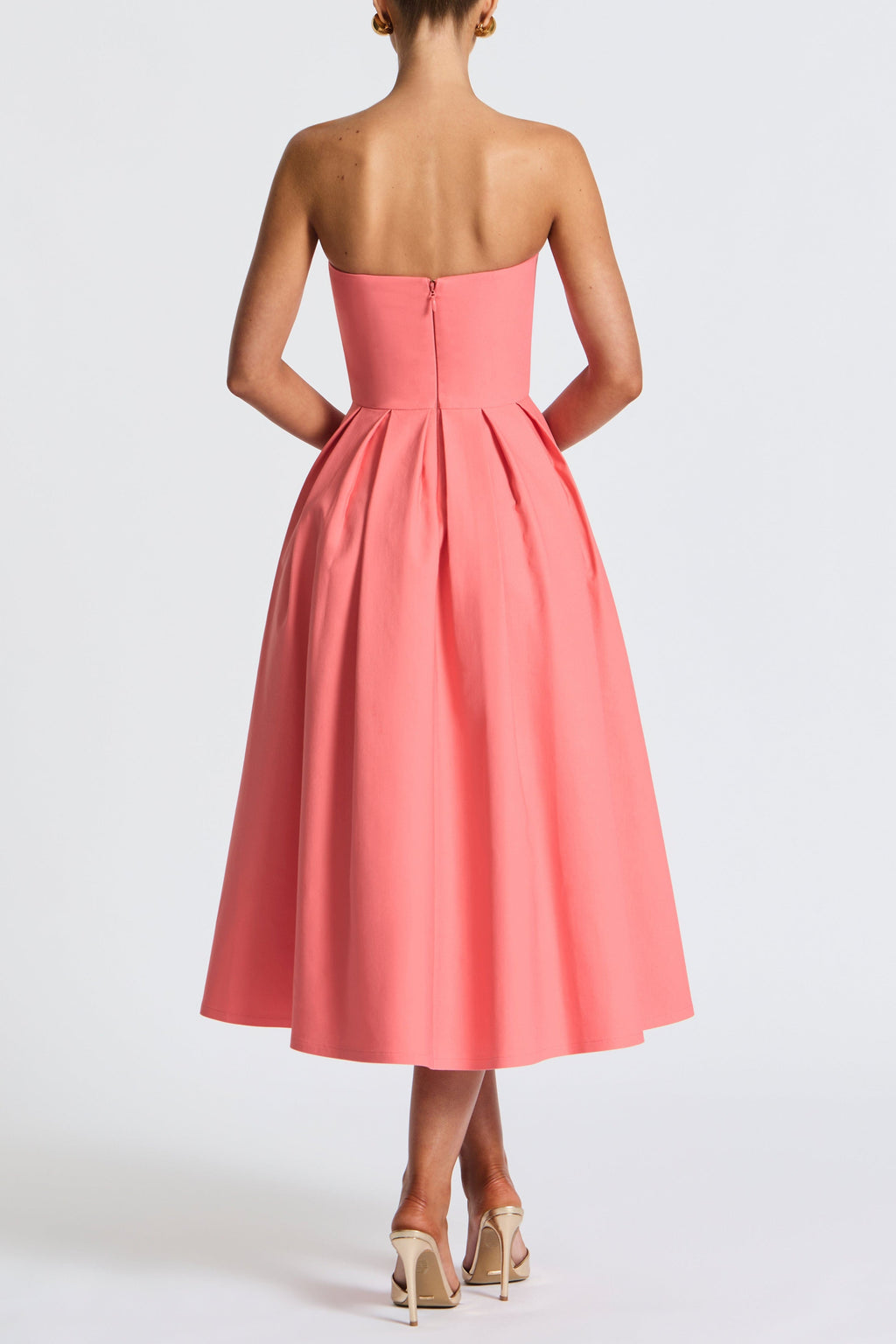 Edith Midi Dress - Coral Pink Avalabel