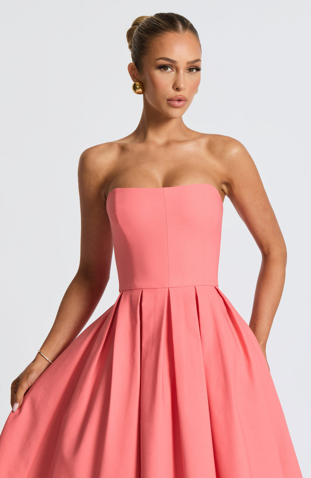 Edith Midi Dress - Coral Pink Avalabel