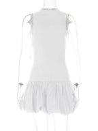 Backless Bubble Mini Dress Avalabel