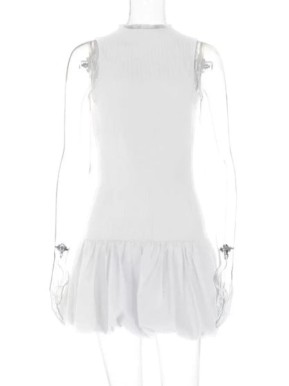 Backless Bubble Mini Dress