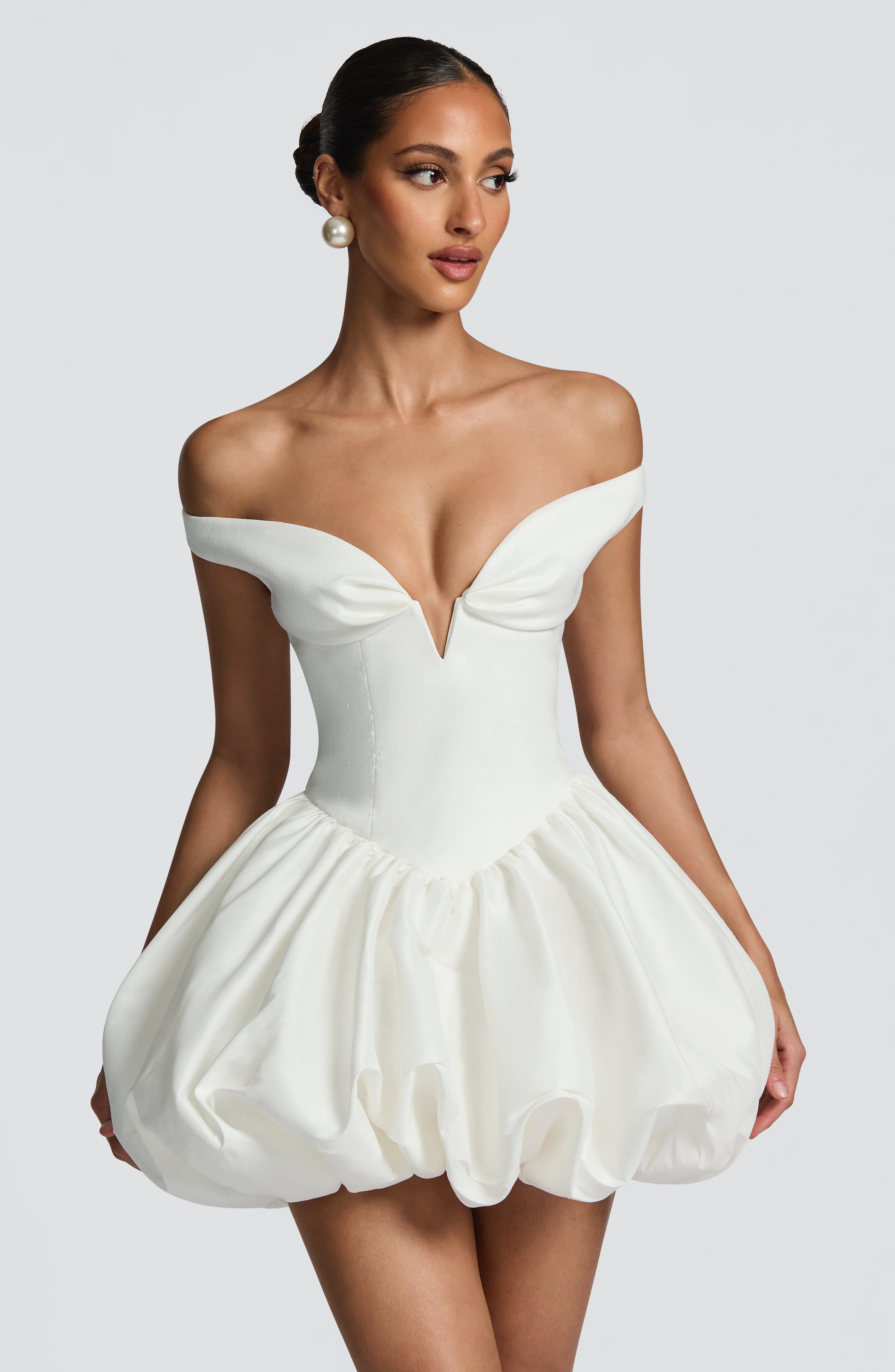 Eileen Mini Dress - Lvory Avalabel