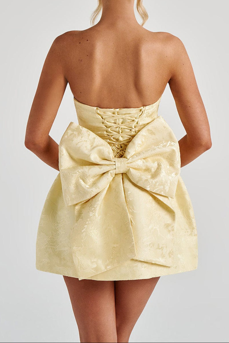 Elenora Mini Dress - Lemon Avalabel