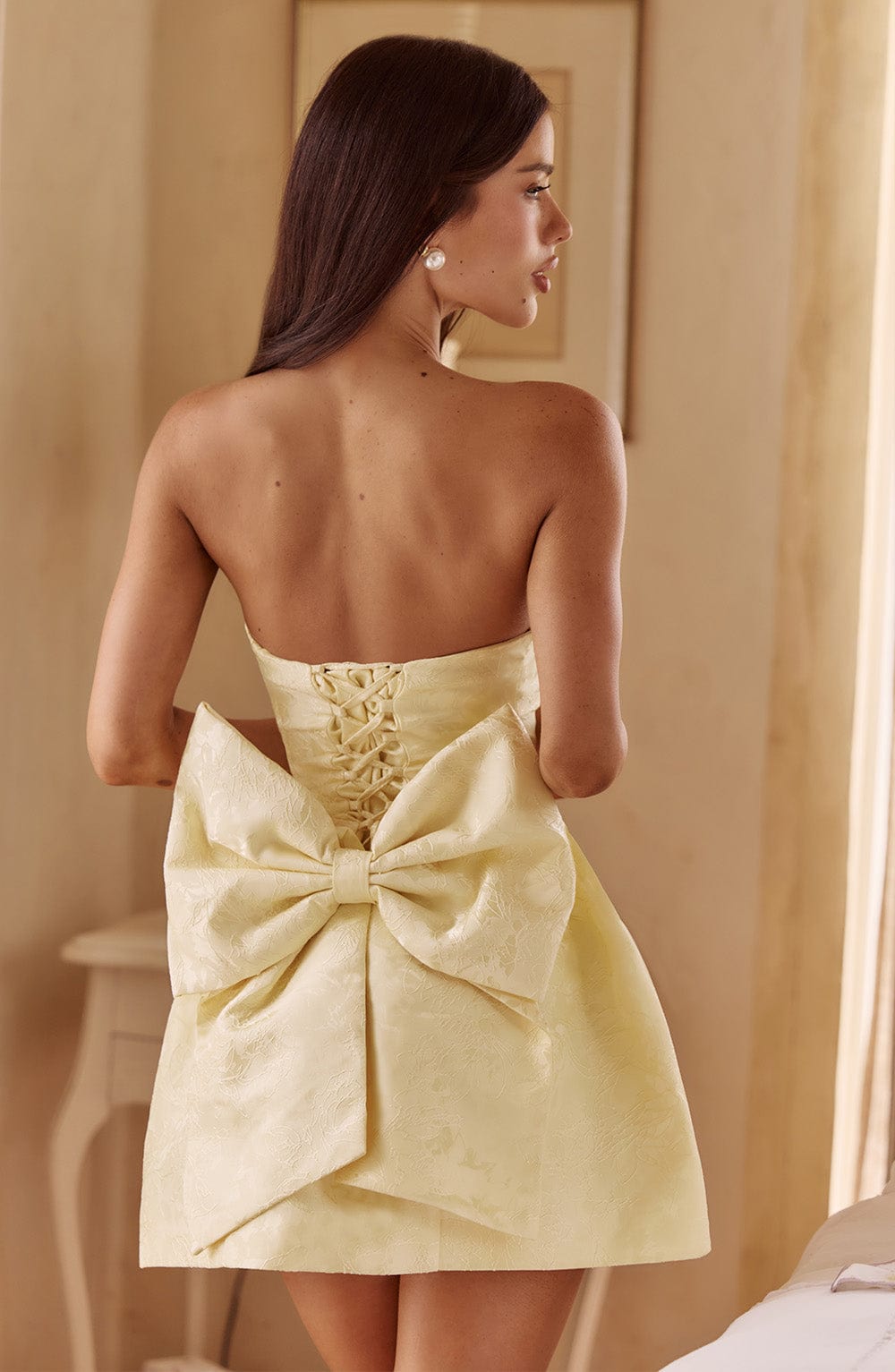Elenora Mini Dress - Lemon Avalabel